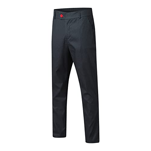 Men's Golf Straight Fit Pant, Work Pants For Men Stretch Waist Workout Pants Men Black #TOP6