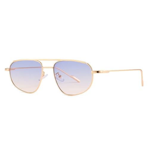 Lunettes de soleil ovales pour éviter l'éblouissement avec monture métal UV400