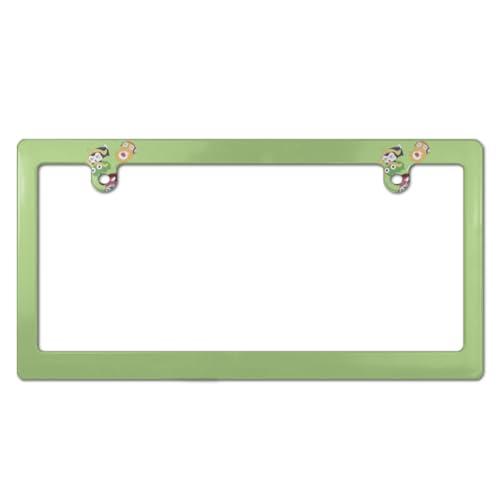 ケロロ軍曹 ナンバープレート フレーム ナンバーフレーム 普通車 軽自動車適用 装飾ボーダー タグ装飾 耐久性 カーアクセサリー 錆びにくい おしゃれ ?り物
