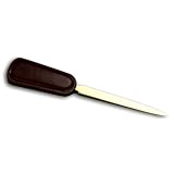 DACASSO Two-Toned Leather Letter Opener - Luxury Mail & Envelope Opener - Office Accessories & Executive Desk Decor - (Burgundy)