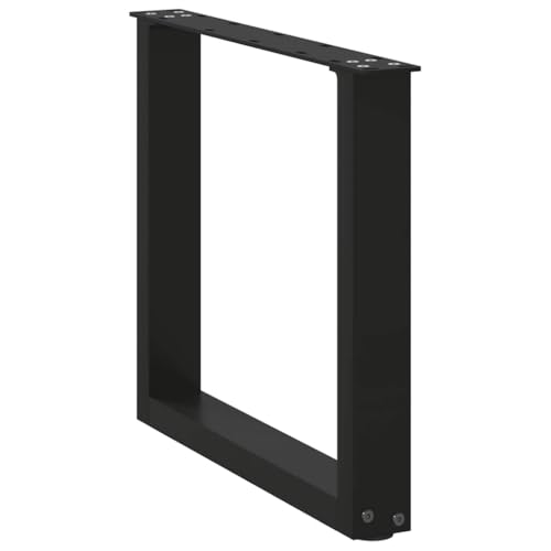 Pieds de table basse en U acier noir 50 cm pour bureau et établi