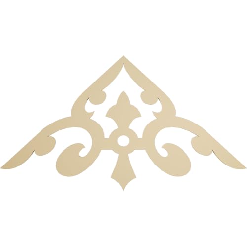 60"W x 27 1/2"H x 1 1/2"P (11/12) Pitch Whitman Signature Urethane Gable Pediment, Primed Tan