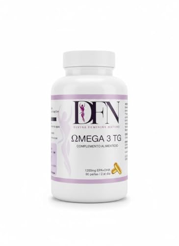 DFN – Omega 3 TG 1200 mg EPA+DHA | Complemento Alimenticio en Perlas | 90 Cápsulas | Alta concentración EPA 700 mg + DHA 500 mg | Triglicérido Natural | Con Vitamina E | Apoyo Cardiovascular, Cerebral