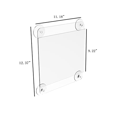 Marketing Holders Window Flyer Frame Glass Mount Advertisement Sign Display Literature Holder with Suction Cups 8.5
