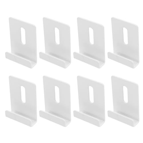 HAMPPLIES 8個 重い鏡壁取り付け具 耐久性メタルミラーホルダーキット 浴室 化粧鏡用ステンレス製ガラス固定クリップ