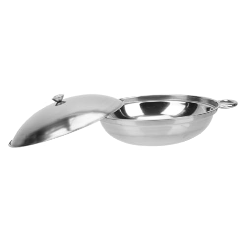 SHINEOFI Olla de Acero Inoxidable con Tapa Resistente para Cocina con Alcohol Multiusos para Hogar Restaurante y Bar Olla Práctica para Cocinar y Guisar