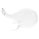 Ciieeo Whale Shaped Glass Vase Unique Desktop Ornament and Flower Arrangement Container for Home Decor Table Centerpiece with Delicate Design for Hydroponic Plants
