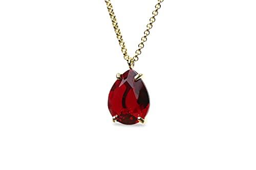 Collier de grenat poire pour femme à porter en soirée ou au quotidien