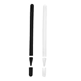 SEWACC 2 Sätze Silikon Stiftschutzhülle mit Kappen für Pencil Flexibler Rutschfester Pencil Sleeve Schutz Kompatibel Langlebiges Weiches Material Rund und Spitzenkappen