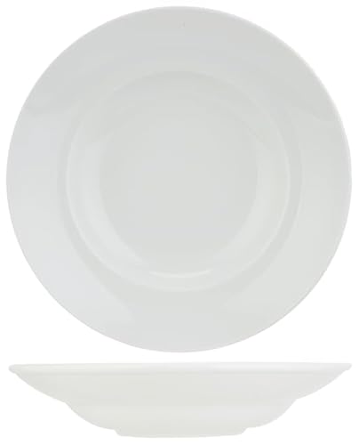 METRO Professional platos para pasta Anla de porcelana, 27 cm de diámetro, juego de 6, aptos para microondas, lavavajillas y horno hasta 220 °C