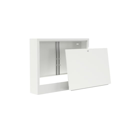Keller Verteilerschrank Aufputz Verteilerkasten für Fußbodenheizung 4 Kreise | Platz für Elektroleisten | 485 x 580 x 135 | 4 Heizkreise