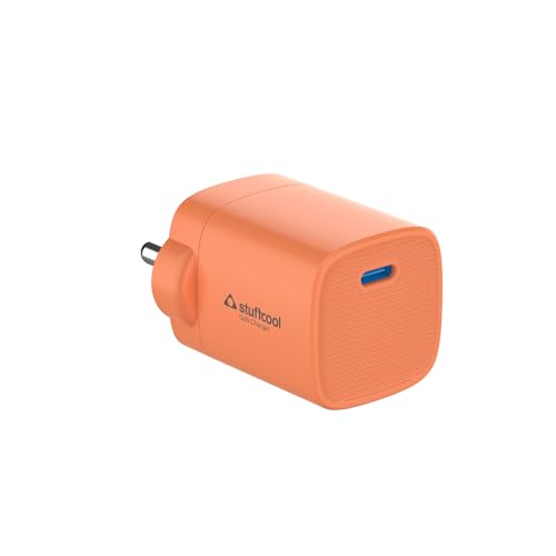 Image of Stuffcool Novus 25W Super Fast GaN Charger for Samsung, Pixel & iPhone Orange