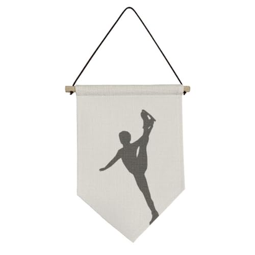 Drapeau en toile d'éducation physique pour patinage et décoration murale
