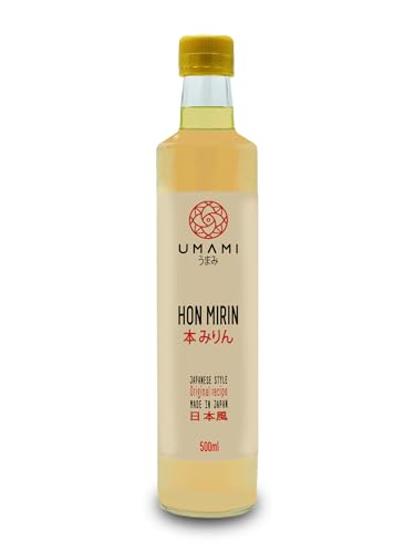 Umami Hon Mirin Giapponese 500ml - Sake dolce per cucinare - Prodotto in Giappone con Riso giapponese- fermentato in botti di Legno per lunghi periodi