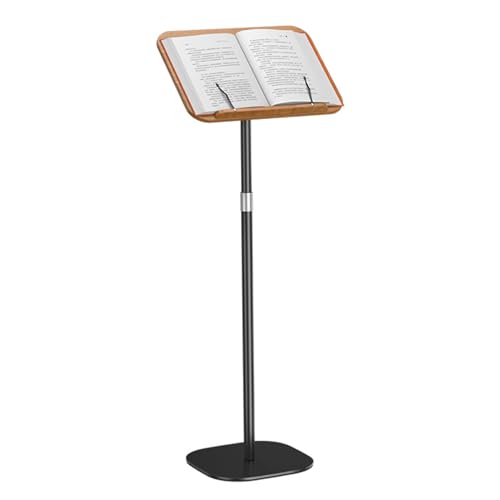 Atril de pie de altura ajustable y soporte de lectura inclinado para libros