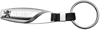 Peugeot Premium Metal and Leather Keychain