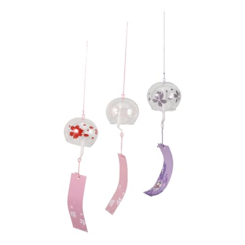 VICASKY 3 pièces Mobilier Suspendu en Verre Style Japonais Décor Extérieur Jardin Balcon Élégant et Léger