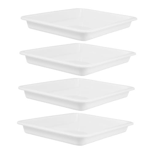 PRETYZOOM 4Pcs Leakproof Lab Sample Tray Acid Alkali Resistant Containment Trays for Scientific Experiments for Education and Industrial Use