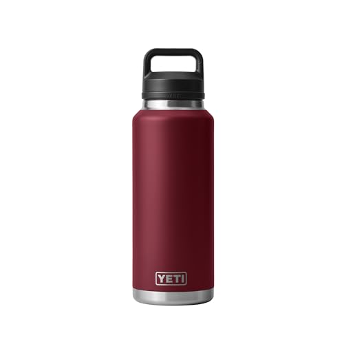 Image of YETI Rambler 46 oz Bottle, Leakproof, Vacuum Insulated, Stainless Steel with Chug Cap, Harvest Red