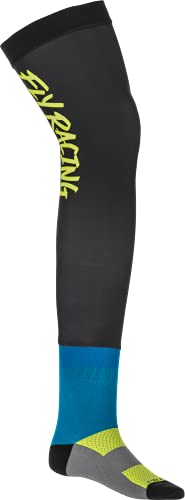 Fly Racing 2022 Knee Brace Riding Socks (Hi-Vis/Black/Blue, Sm/Md) #TOP17