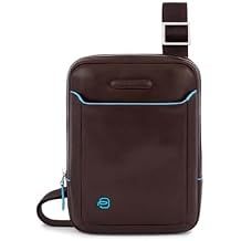 Piquadro Organized Shoulder Pocketbook with iPad Mini iPad Mini 3 Compartment, Mahogany, One Size