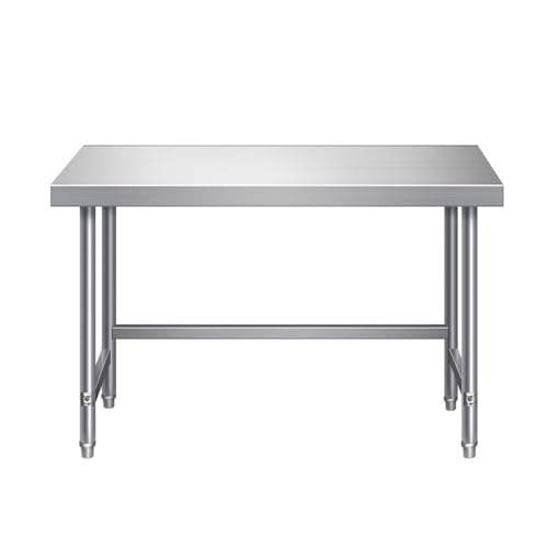 lyxamjrzyp Mesa Acero Inoxidable para Preparación Y Trabajo, Mesa de Cocina Comercial, la Cocina, Garaje, Lavadero, Barbacoa Al Aire Libre(90cm/35.4in)