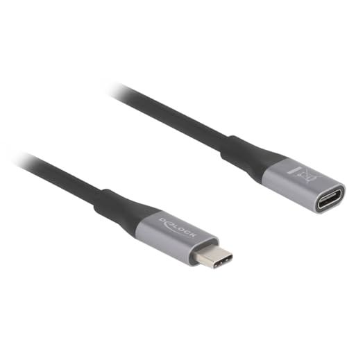 DeLOCK Verlängerungskabel USB4 Gen 3x2 Verlängerungskabel 40 Gbps, USB-C Stecker > USB-C Buchse