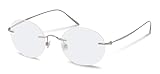 Rodenstock ROUNDED Metall Brillen in Titanium für Unisex, Brille mit Sehstärke, optional mit Sonnenbrillen tönung oder Blaulichtfilter (Modell R7084)