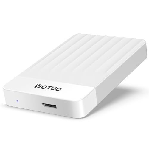 Image of YOTUO 320GB External Hard Drive, Portable Storage Expansion HDD, USB 3.0 & USB-C for PC, Mac, Desktop, Laptop, Smartphone, PS4, Xbox One, Xbox 360, Office & Game, White