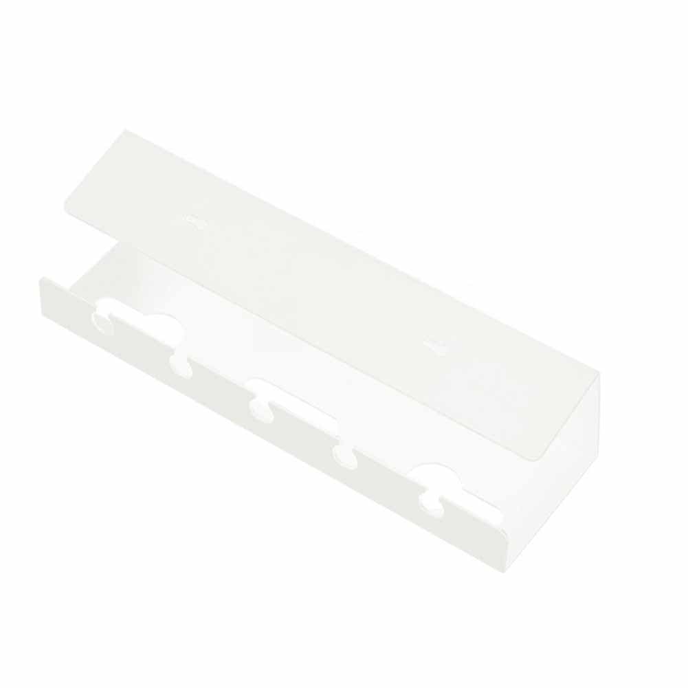 Contencinty Under Desk Cable Management Cable Tray Under Desk with Clamp Power Strip Cord Holder No Drilling Sturdy Spacious(White)
