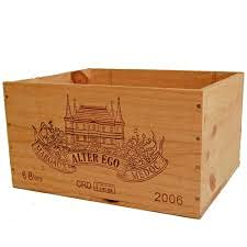 6 bottle size - Wooden Wine Box Crate for Vintage Shabby Chic Home Storage