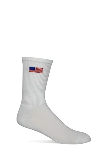 USA Socks–Men & Women Athletic Pickleball Running Sports Socks–American Patriotic Design 1 Pair Pack
