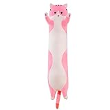 Lovely Plush Cat Doll Cute Cartoon Soft Stuffed Kitten Pillow Long Throw Sleeping Pillow Doll Toy...