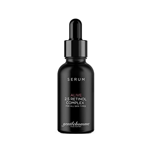 Gentlehomme Retinol Face Serum- Anti Aging Hyaluronic Acid Face Serum For Men- Natural Dark Spot Remover Serum For Face- Anti-Wrinkle, Firming Serum For All Skin Types- Enrich In Collagen & Aloe Vera #TOP1