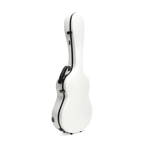 Guitare classique 39 pouces étui rigide en fibre de verre blanche pour votre passion