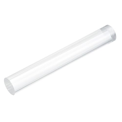 MECCANIXITY 1pcs Acrylic Round Rods 9/16" x 4" Clear Acrylic Dowel Rods Sticks Plastic Sticks Strip for DIY Crafts Lighting Gardening Decorations - 15mm x 100mm