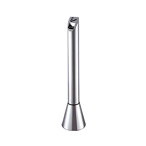 Cenicero de pie de acero inoxidable para exterior plateado de 110x22,5 cm