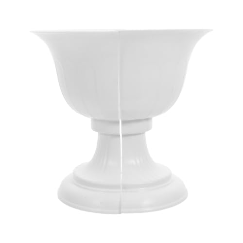 2Pcs Wall Mounted Half Vase Planter, White Roman Column Floral Holder