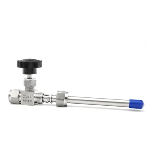 Valve à aiguille réglable tube inox 304 robinet pointeau haute pression 8mm OD - 5