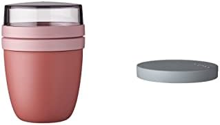 Mepal  Snackpot Ellipse  Food Container for Storing and Transporting Snacks - Suitable for Freezer, Microwave & Dishwasher - 500 ml  White