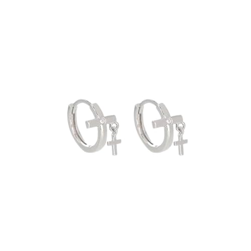 men's trendy double cross earrings | stylish & versatile design