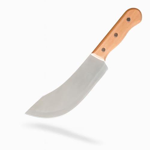 Image of Machado German High Carbon Stainless Steel Conical Edged Cleaver, Peeling, Paring, Boning Knives, Suitable for Cutting Vegetables, Fish, etc for Kitchen, Hotel, Restaurants - 12 in