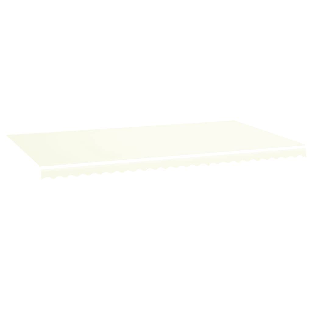 vidaXL Tissu de Remplacement pour Auvent Toile d'Auvent Tissu de Rechange pour Store Banne de Jardin Patio Terrasse Extérieur Crème 6x3,5 m