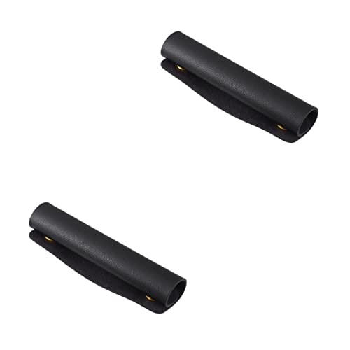 VALICLUD 2 STK Lederhandtasche Taschengriff Wickeln Ledergriffe Für Taschen Griffabdeckung Für Handtaschen Schwarze Geldbörse Für Damen Taschengriff Aus Leder Handhaben Koffer Mann