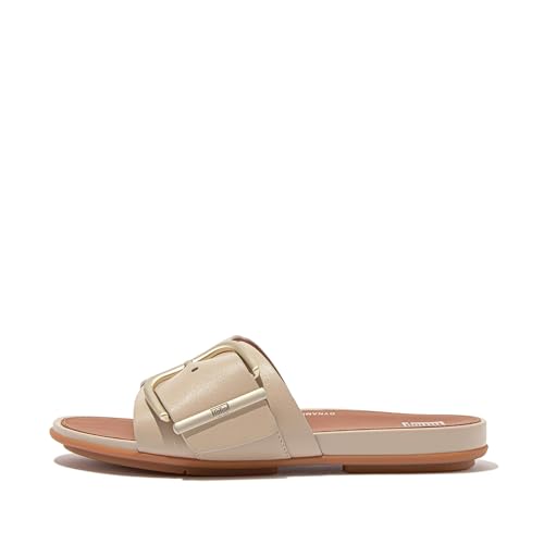 Image of FitFlop Gracie Maxi-Buckle Leather Slides