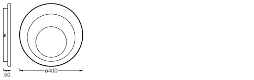 Plafonnier LED direct indirect Osram rond 3000lm blanc chaud
