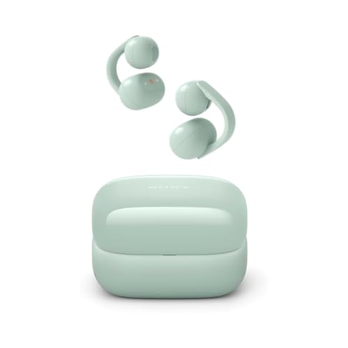 Image of Sony LinkBuds Clip Open-Ear Truly Wireless Earbuds, Comfortable & Secure Fit, Lightweight Clip-On Design, Touch Controls, Ambient Sound Awareness, Water Resistant, Up to 37 Hrs of Playback, Green