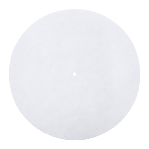 HANABASS Wool Turntable Mat Pad Static Vibration Felt for Vinyl Record Players White Compatible with All Standard Platters Workmanship for Optimal Sound Quality