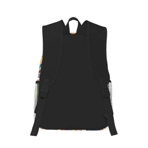 Sac à dos imprimé imperméable avec grand compartiment pour ordinateur