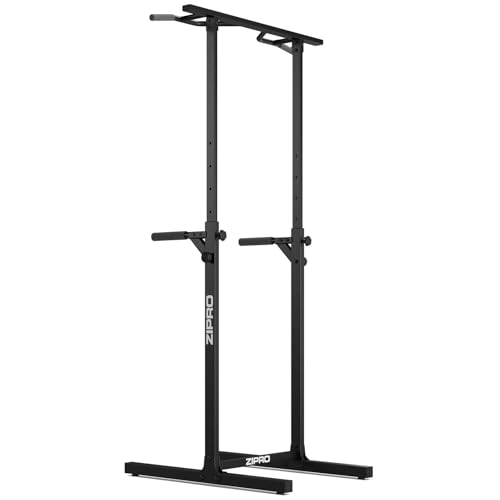 ZIPRO Freistehende Trainingsgeländer - Stabile Konstruktion, Ideal für Pumpe, Dips, Krafttraining und Heim-Studio, Robuster Stahlständer, Höhenverstellbar